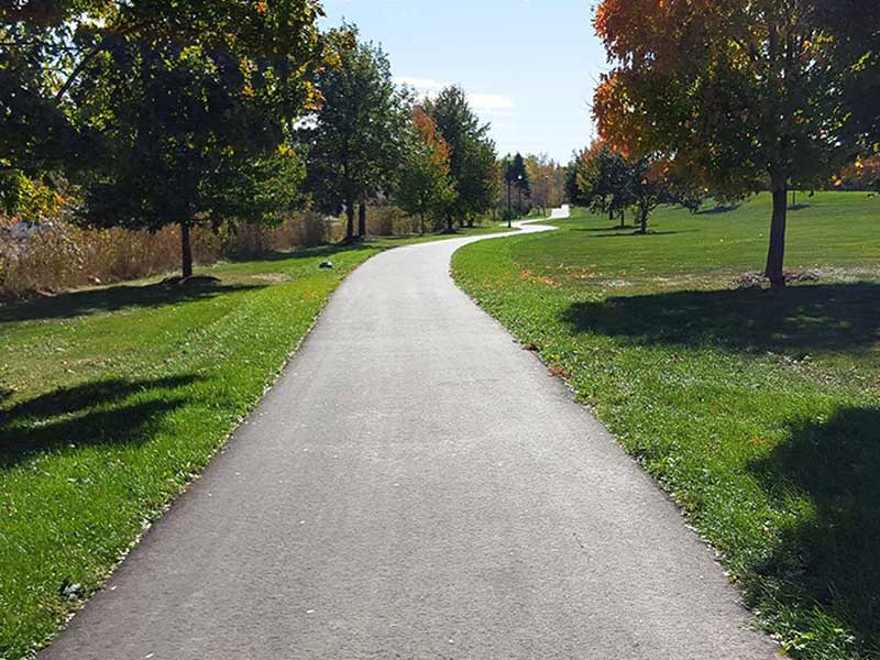 asphalt walking trail