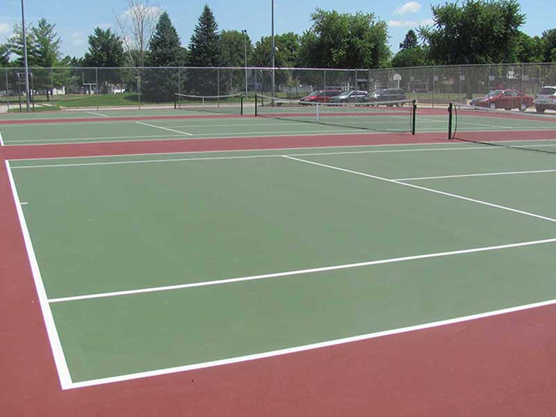 asphalt tennis court